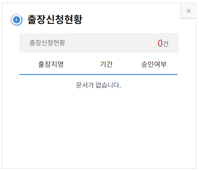 출장신청현황