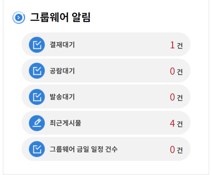 그룹웨어 알림
